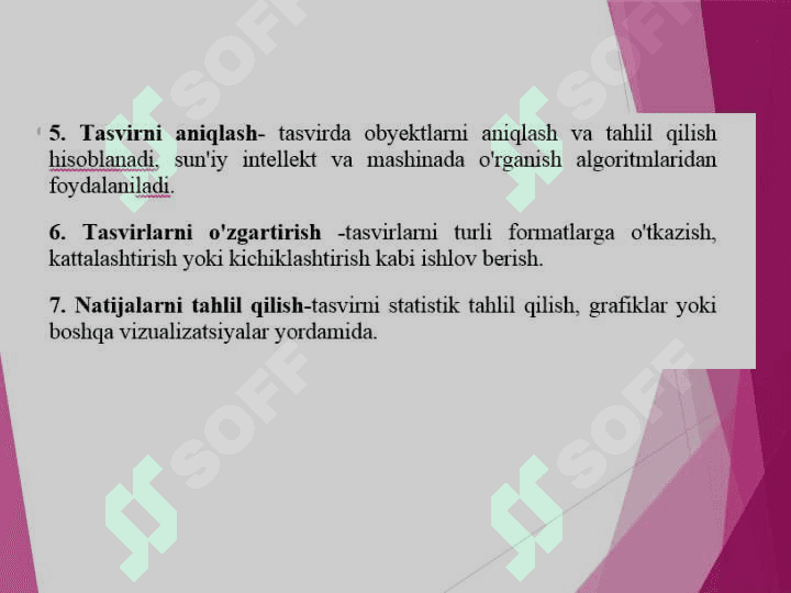 TASVIRNI OLDINGI ISHLOV BERISH ALGORITMLARI 4