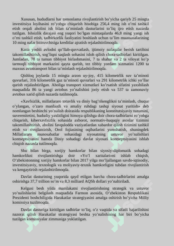 Yangilanayotgan O’zbekiston  milliy tiklanishdan  milliy yuksalish sari 6