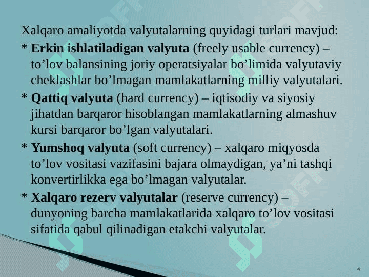 Banklarning valyuta operatsiyalari 4