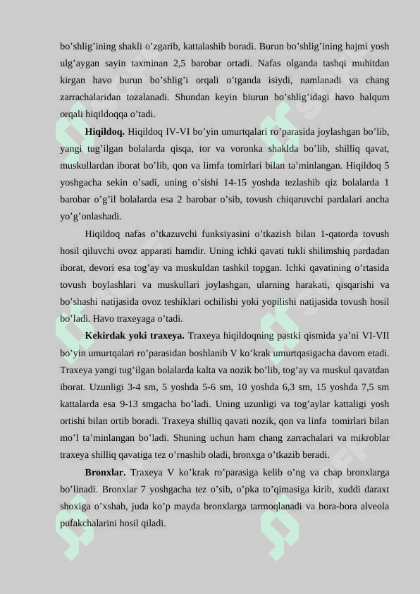 Nafas olish organlarining yoshga xos xususiyatlari 3