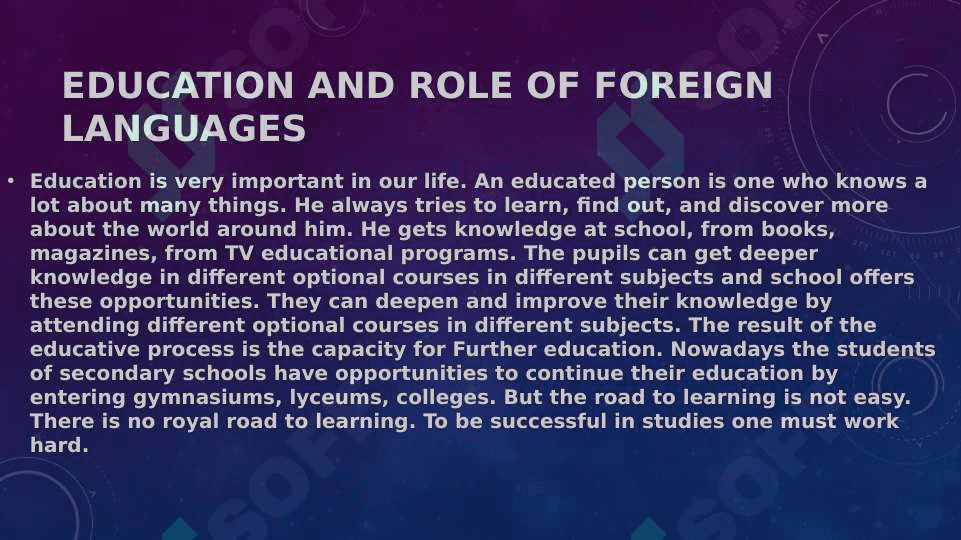 education and role of foreign languages 2