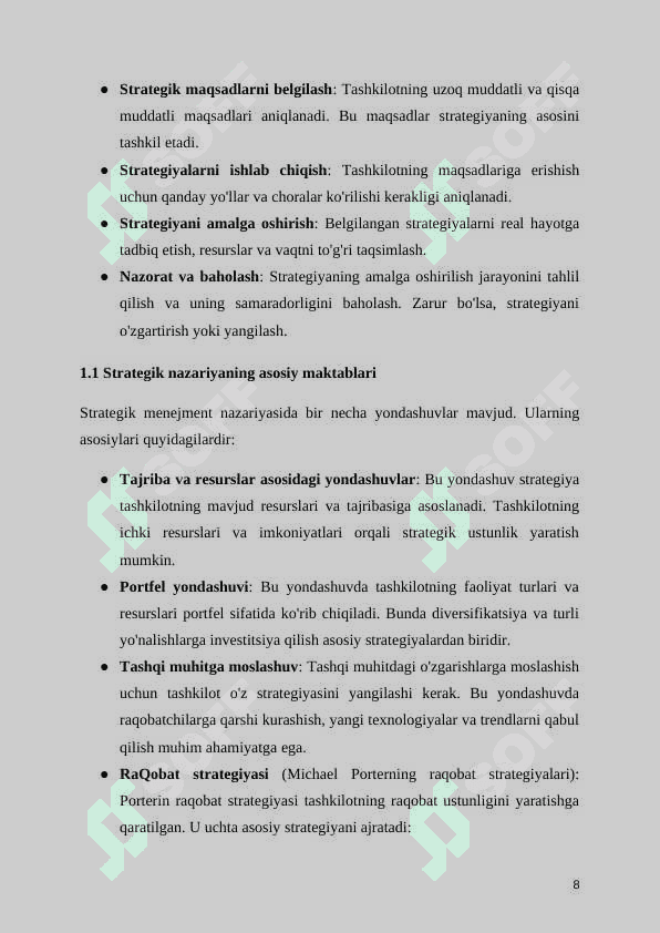 STRATEGIK MENEJMENTNING VAZIFALARI VA MAQSADLARINI BELGILASH 7