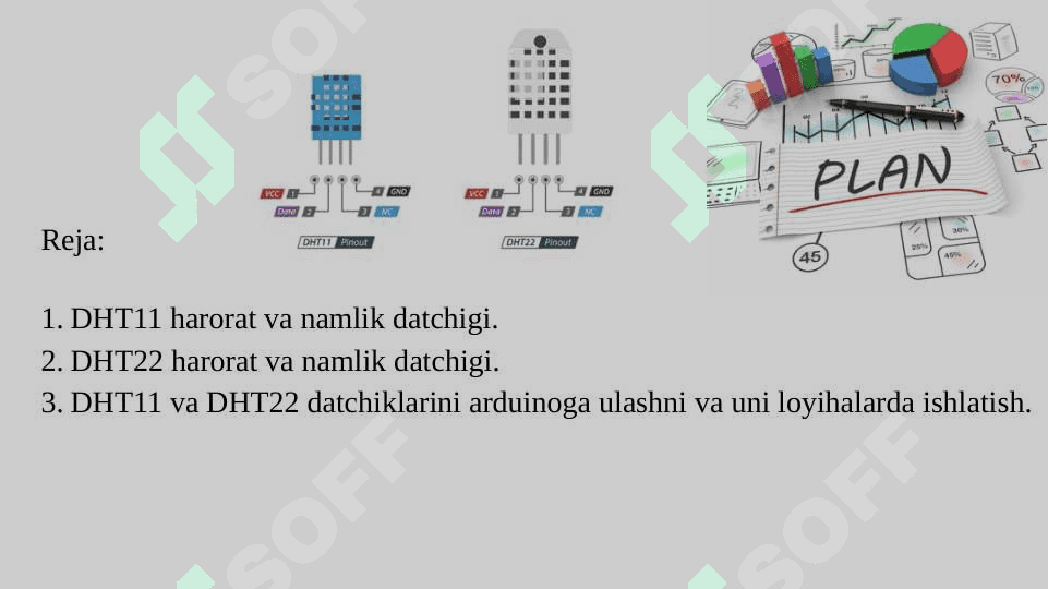DHT11 va DHT22 harorat va namlik datchigi. 2