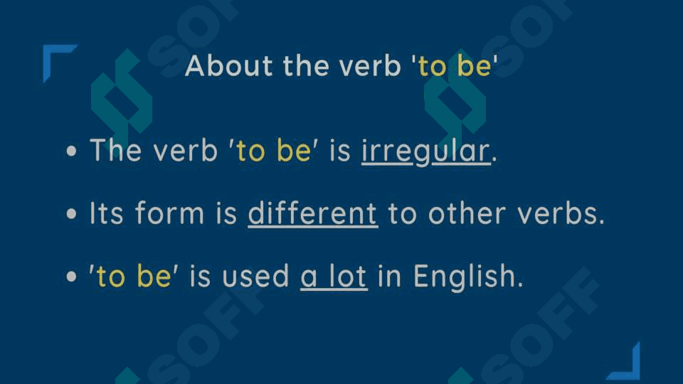 The verb "to be" present tense 2