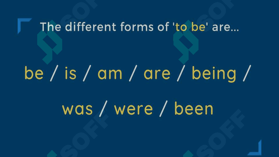 The verb "to be" present tense 3