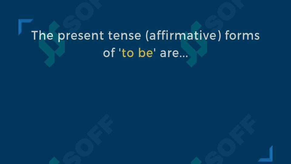 The verb "to be" present tense 5