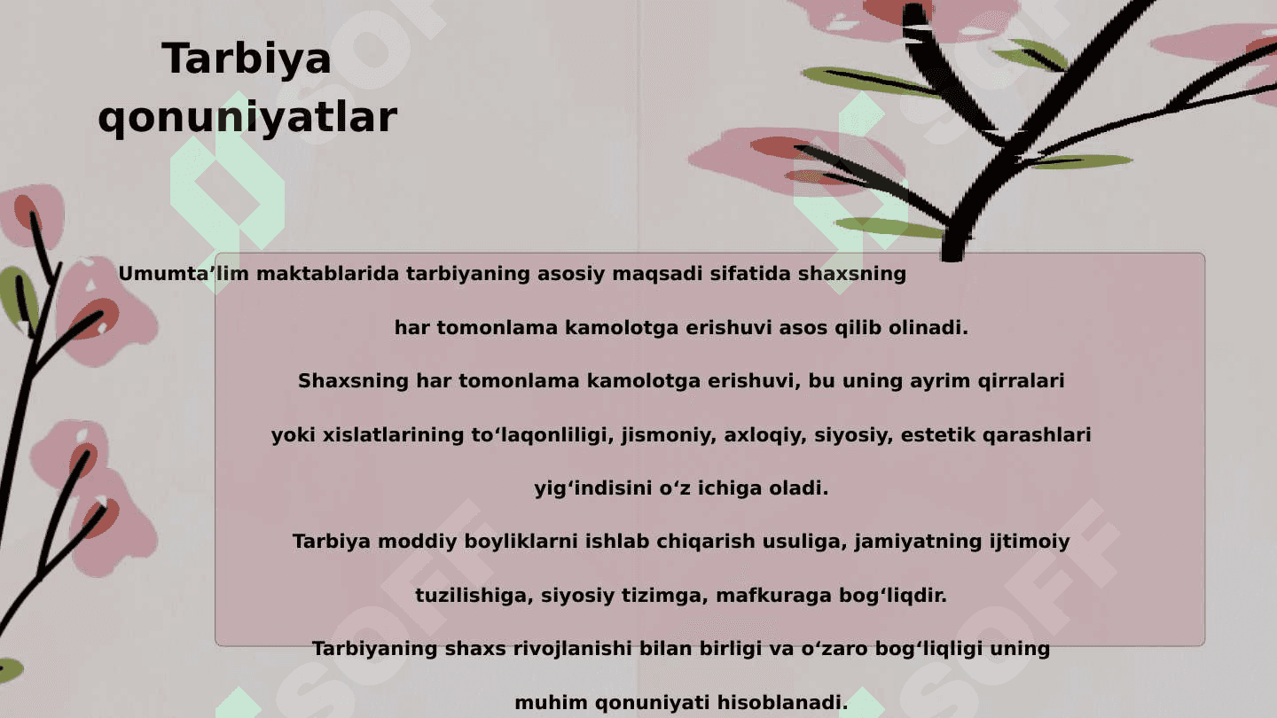 Tarbiya jarayoni va shaxs tarbiyasi 3