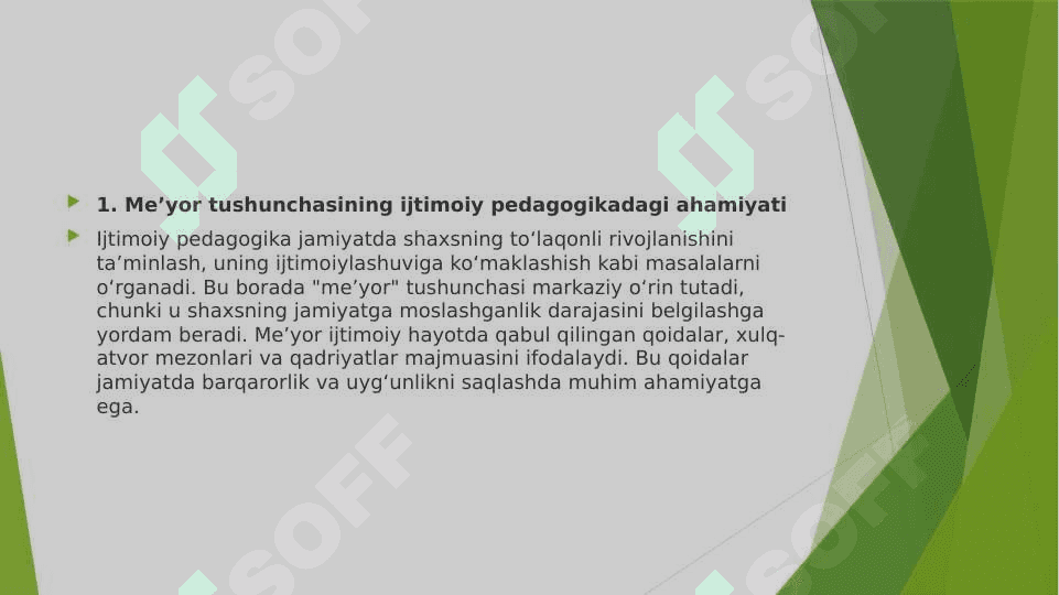 Ijtimoiy pedagogikada “me’yor” va “me’yordan og‘ish” tushunchasi 2