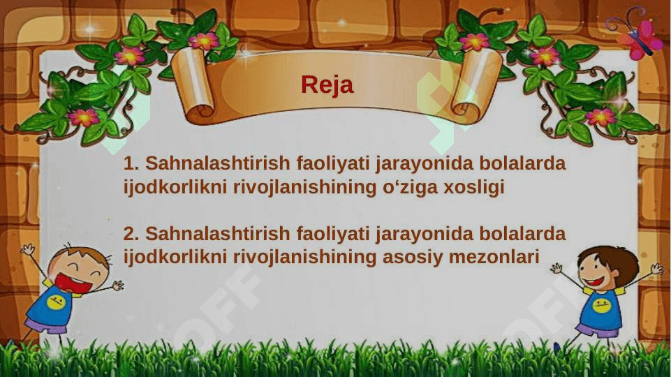"Sahnalashtirish faoliyati" taqdimot 2