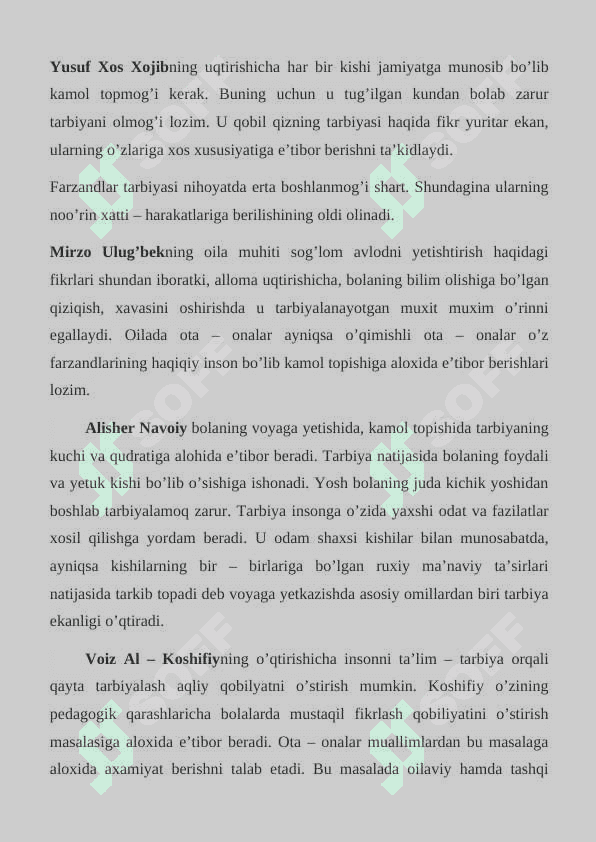 SHARQ MUTAFAKKIRLARINING PEDAGOGIK QARASHLARI. 3