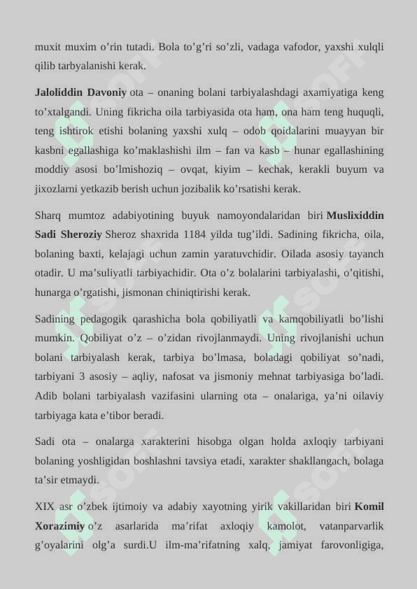 SHARQ MUTAFAKKIRLARINING PEDAGOGIK QARASHLARI. 4