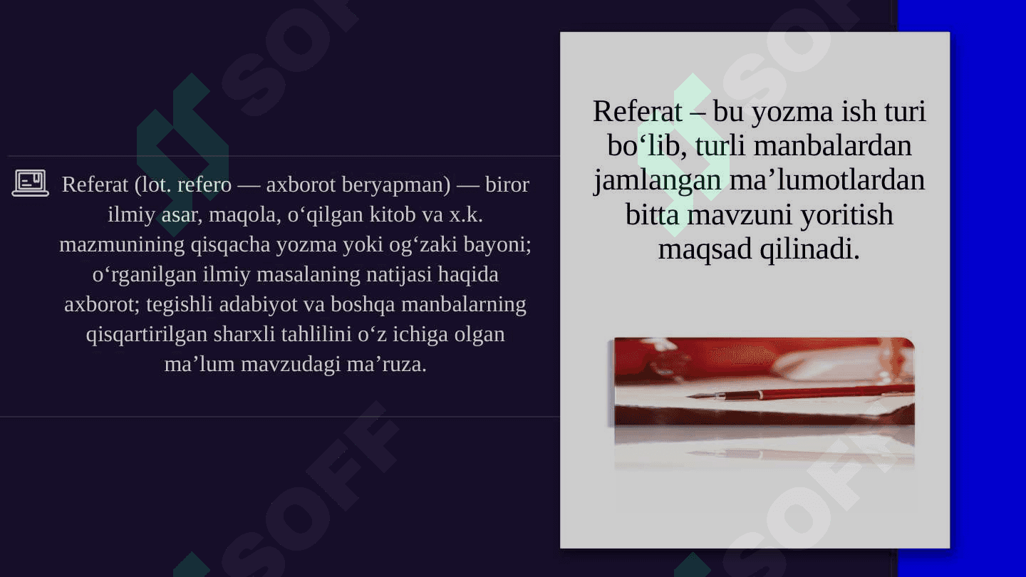Referat tayyoralash va rasmiylashtirish tartibi 3