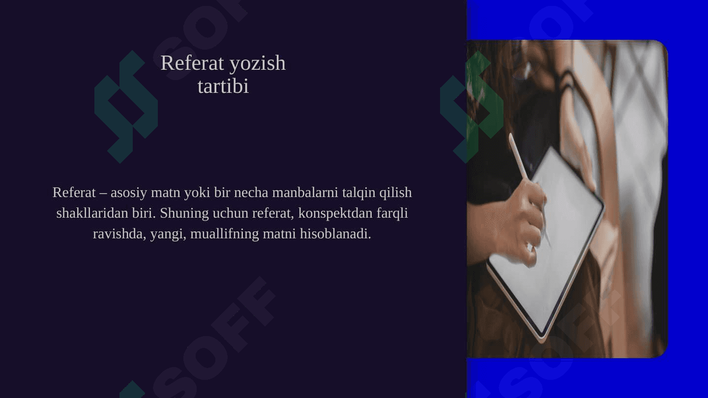 Referat tayyoralash va rasmiylashtirish tartibi 4