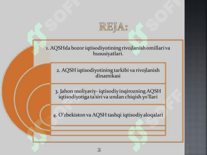 Amerika qo’shma shtatlari iqtisodiyoti 2