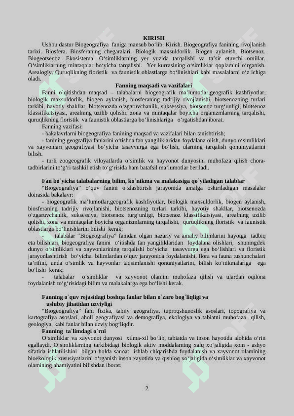 Biogeografiya 2