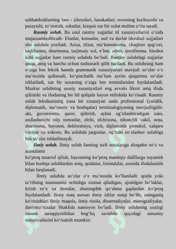 Nutq uslublaridan to’g’ri foydalanish 4