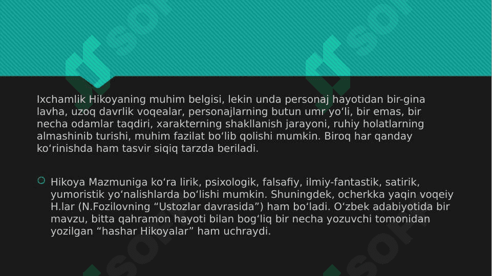 HİKOYA,QİSSA VA ROMAN İSTİLOHLARİ 3