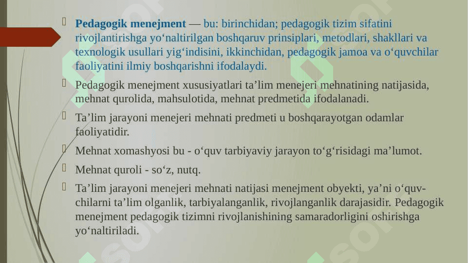 O‘ZBEKISTON RESPUBLIKASI TA'LIM TIZIMI (taqdimot) 7