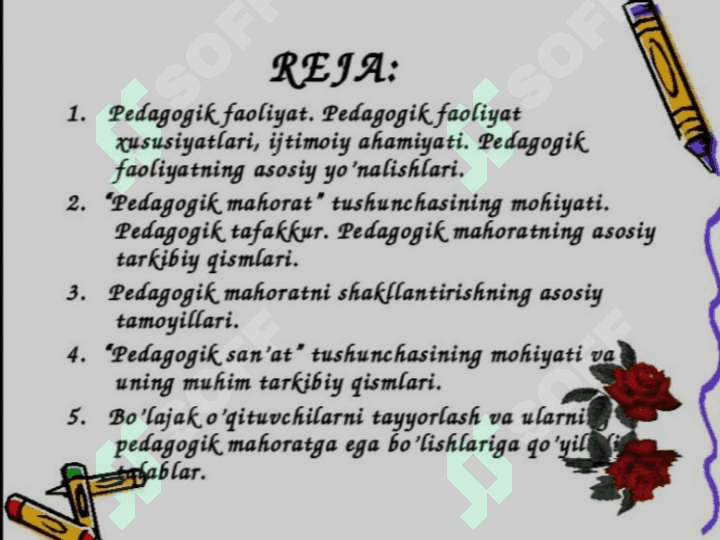 TA’LIM JARAYONIDA O’QITUVCHINING MAHORATI 2