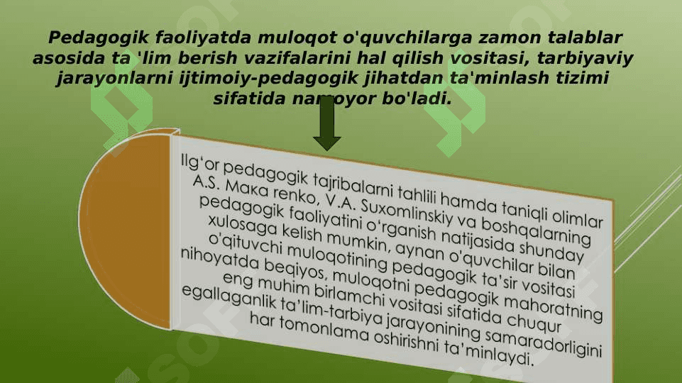 PEDAGOGIK MULOQOT - O'QITUVCHINING KASBIY FAOLIYATI (taqdimot) 6