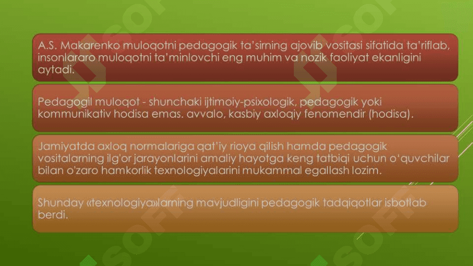 PEDAGOGIK MULOQOT - O'QITUVCHINING KASBIY FAOLIYATI (taqdimot) 7