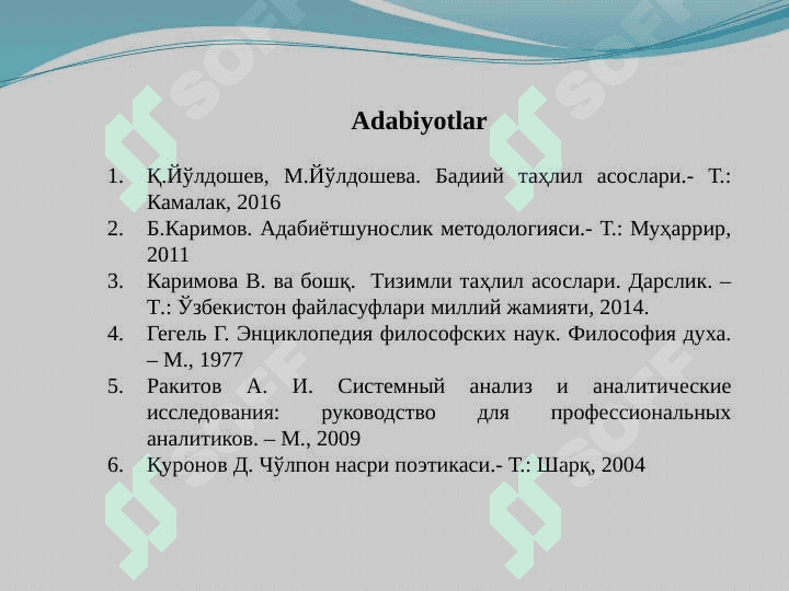Zamonaviy dunyoda “sistem tahlil” zarurati haqida 3