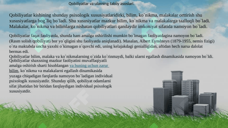 Qobiliyatlar va shaxsning kasbiy shakllanishi 2