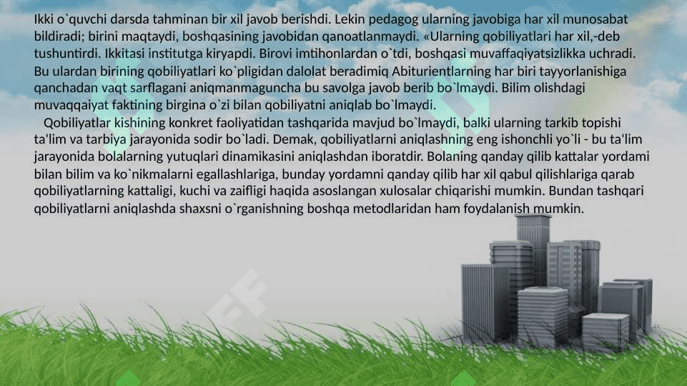Qobiliyatlar va shaxsning kasbiy shakllanishi 4