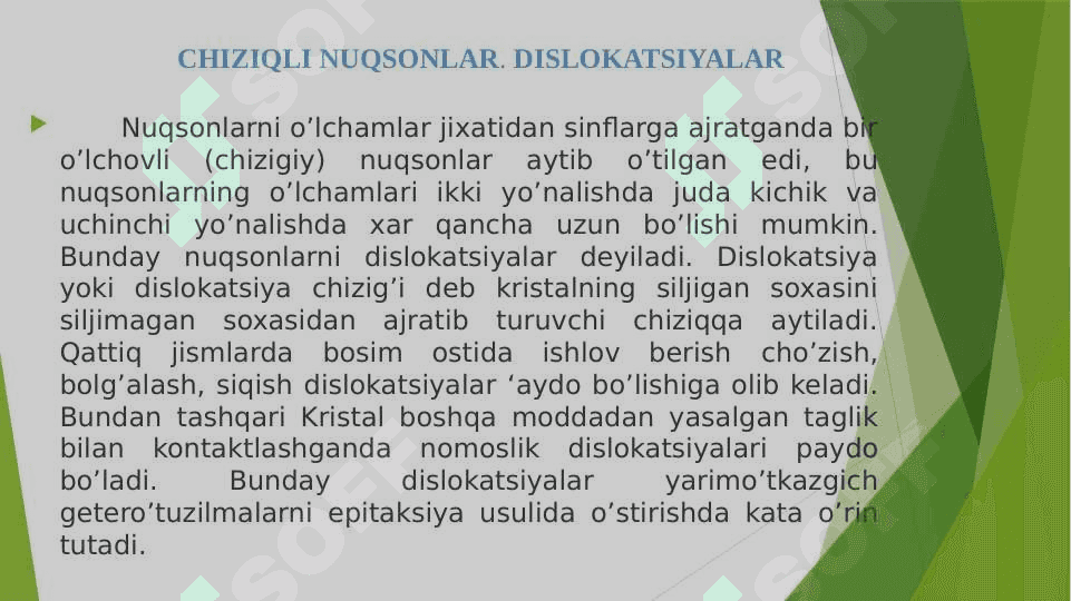 KRISTALLDAGI NUQSONLAR 8