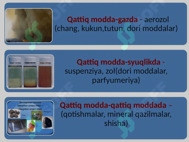 DAGAL DISPERS SISTEMALAR. SIRT FAOL MODDALAR 6