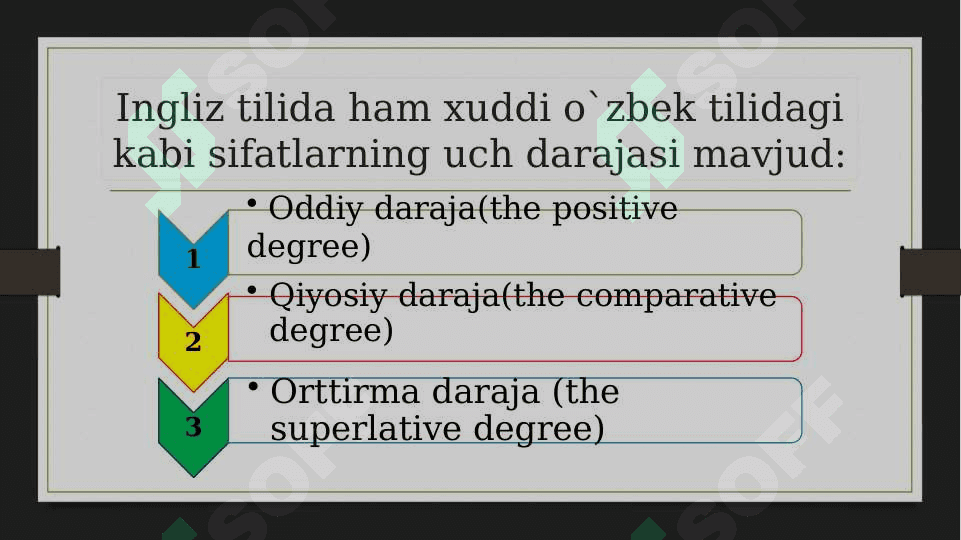 DEGREES OF COMPARISON OF ADJEKTIVES 2