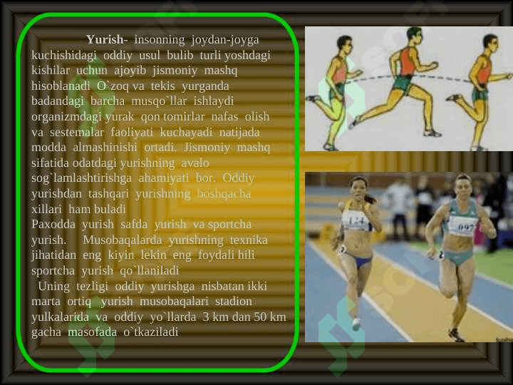 Yugurish turlarini texnik asoslari 2
