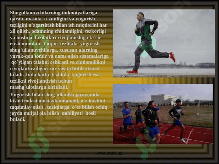Yugurish turlarini texnik asoslari 4