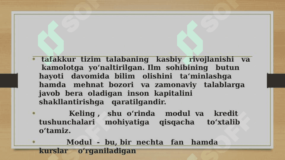Kredit-modul tizimi haqida tushuncha 4