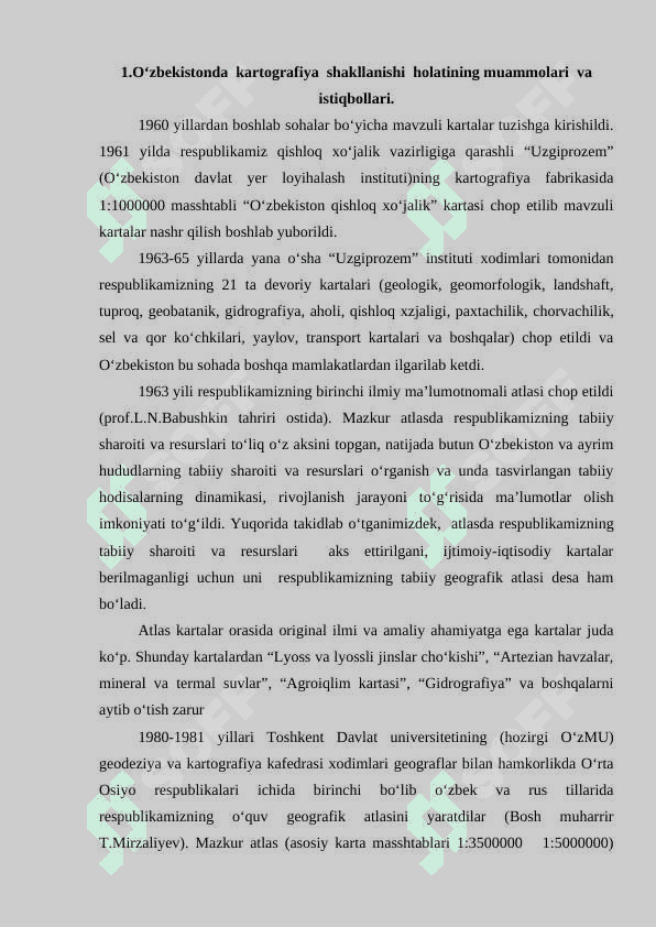 Kartografik tasvirlash usullari 2