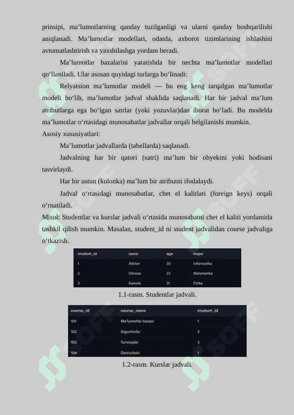 MA’LUMOTLAR BAZASINI BOSHQARISH VA DASTURLASH DASTURLASH TEXNOLOGIYALARI ASOSLARI 8