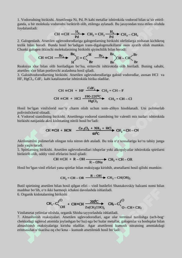 Alkenlar va alkinlarni aniqlash hamda o‘rganish 4