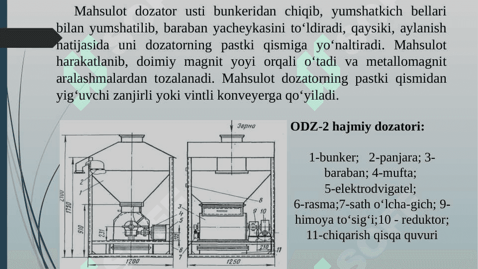 OMIXTA YEM KOMPONENTLARINI DOZATORLARDA ME’YORLASH VA ARALASHTIRISH 7