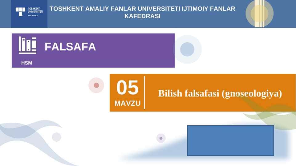 Bilish falsafasi (gnoseologiya)