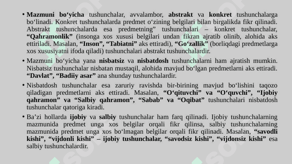 Tafakkur mantiqiy shakllari va qonunlari. 6