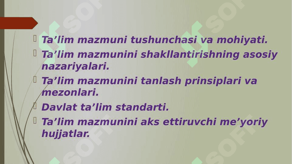 TA’LIM MAZMUNI (taqdimot) 2