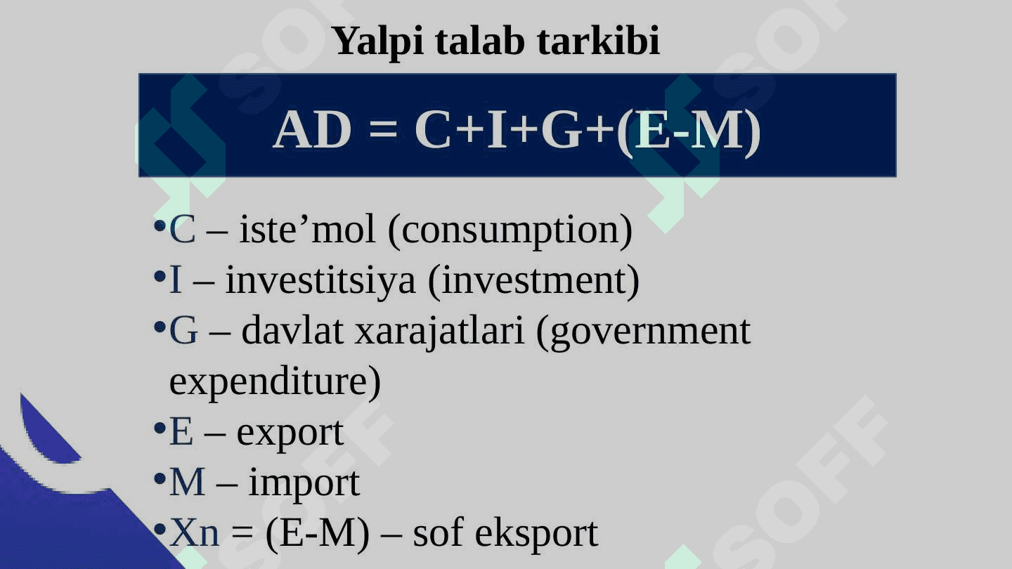 Yalpi talab va yalpi taklif modeli AD-AS model 6