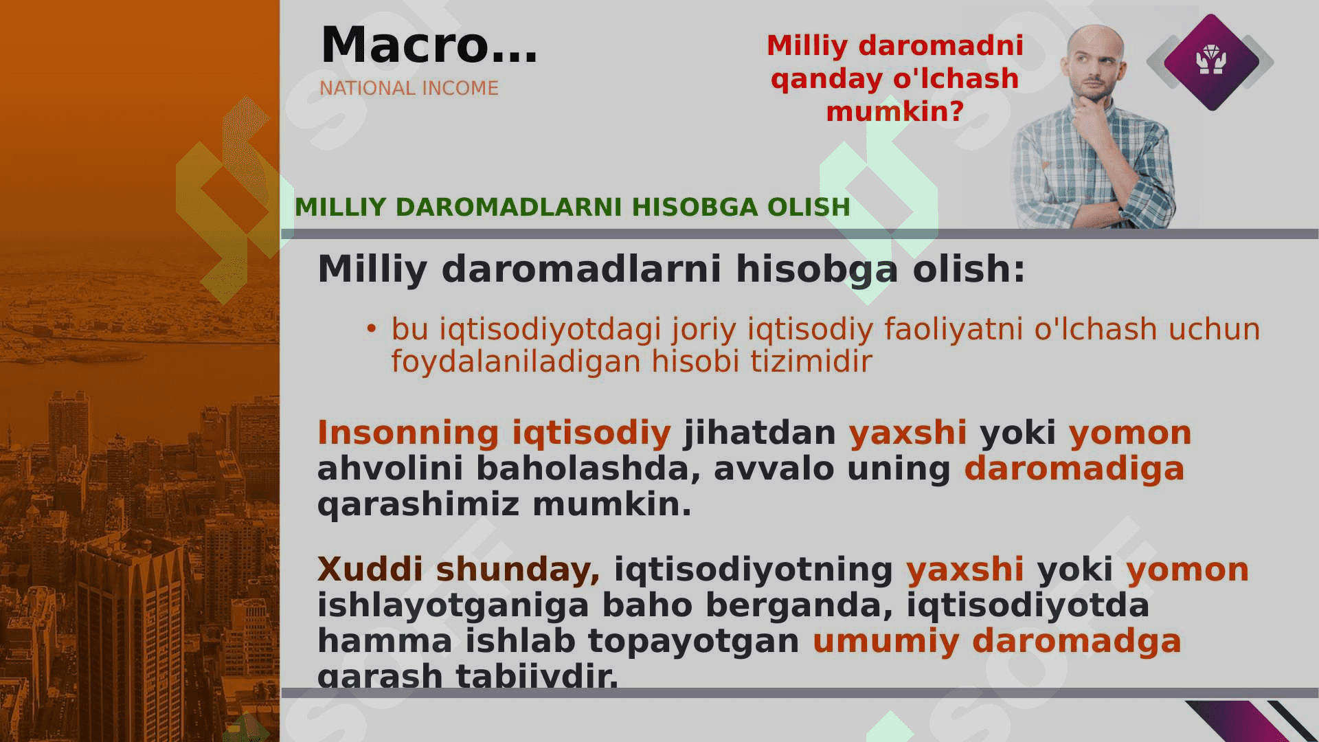 Milliy iqtisodiyot tarkibi va uni o'lchash 3