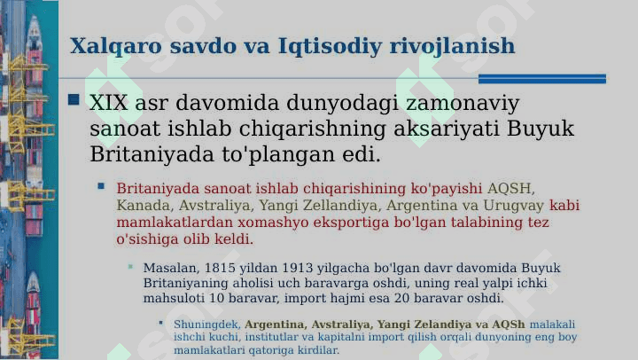 Xalqaro savdo va Iqtisodiy rivojlanish 8