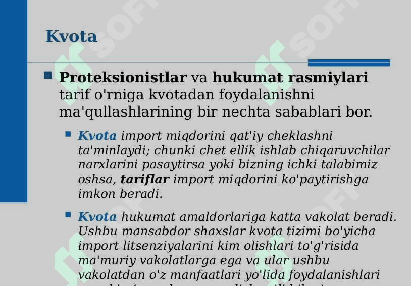 Notarif Savdo Cheklovlari va Yangi Proteksionizm 6