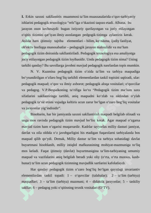Ta’limning shaxsga yo‘naltirilgan texnologiyasi 2