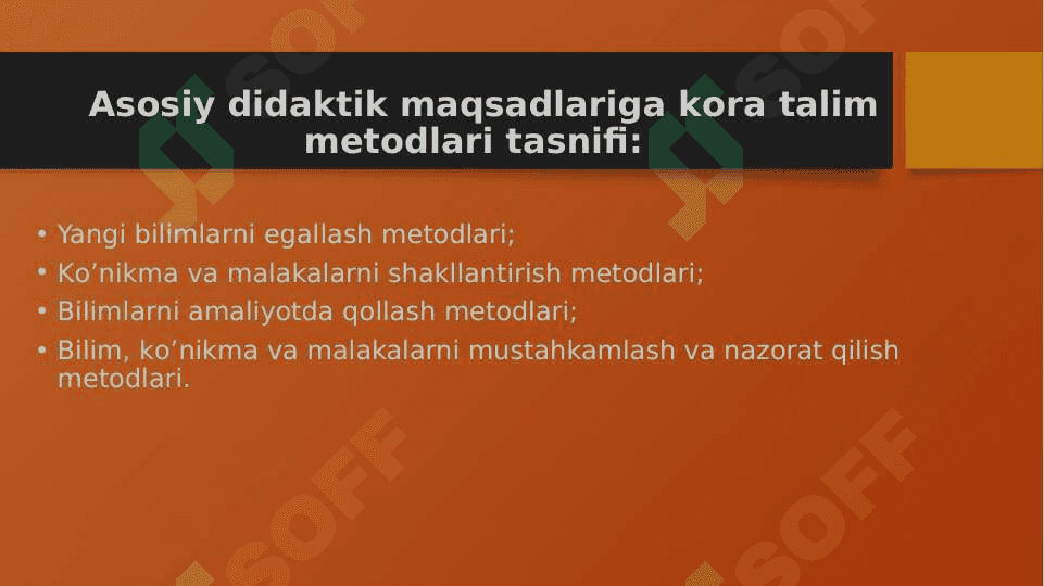 MAVZU: Ta’lim metodlari va vositalari 8