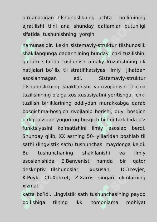 Leksik,Semantik sath va uning birligi mavzusida kurs ishi 6