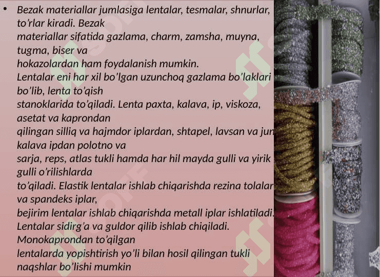 Bezak materiallari 2