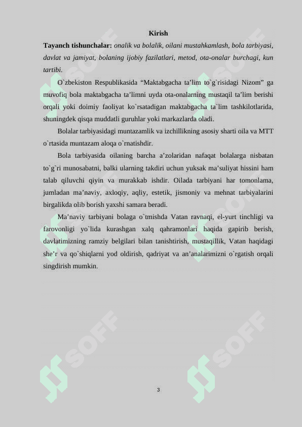 MAKTABGACHA TA’LIM MUASSASASI, OILA VA MAKTAB HAMKORLIGI 3